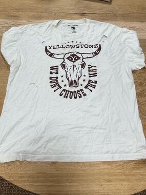 Distressed Short Sleeve Graphic Tee - White